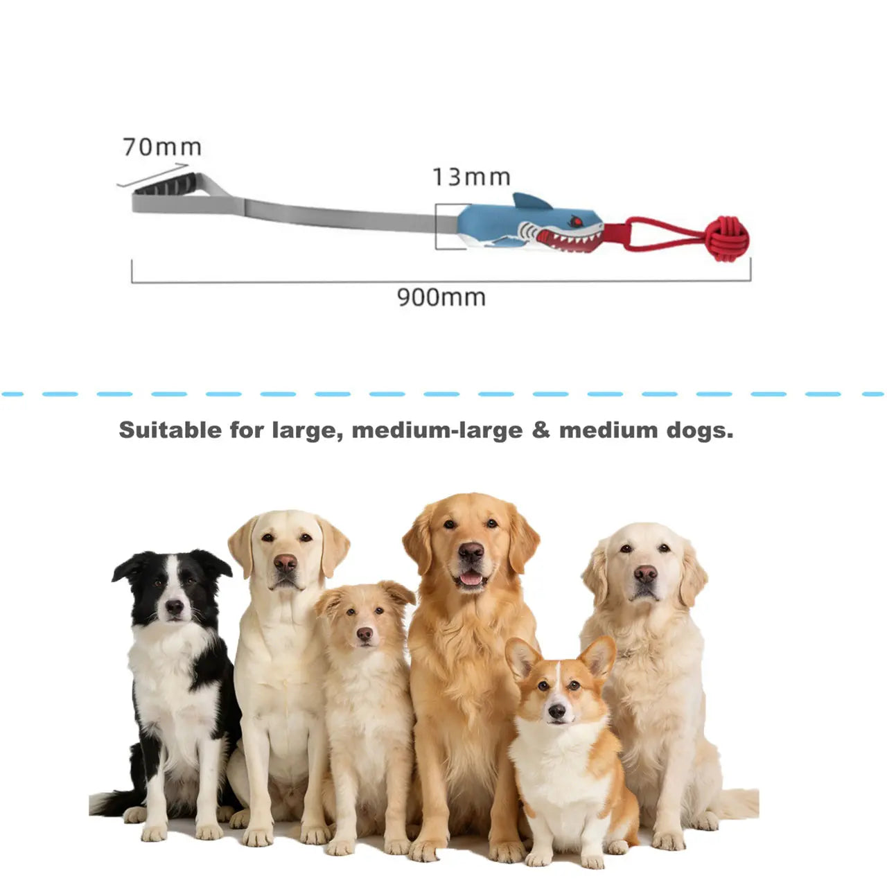 Interactive Dog Tug Toy, (Interactive Only • Not a Chew Toy • No Unattended Play)Tug of War Tough Squeaky Dog Rope Toys Teeth Cleaning, Conserve Dog'S Energy and Strengthen Bond with Master for Outdoor & Indoor Playtime , Dog Toy for Small & Medium Dogs D