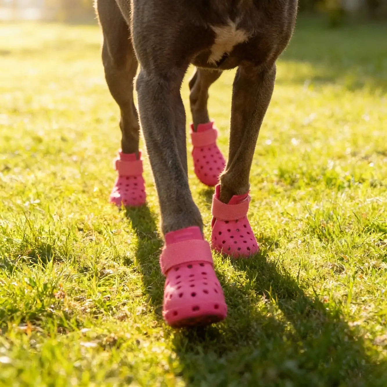 Set of 4 Non-Slip Outdoor Dog Shoes — Paw Protection Footwear for All Seasons. Breathable, Heat-Resistant, Stain-Resistant, and Non-Slip, Featuring Soft Soles for Maximum Grip. Comfortably Protects Paws—Helping Your Dog Stay Happy! (Pet Supplies)
